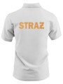 Koszulka POLO biała z haftowanym logo ZOSP