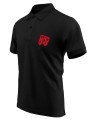 Koszulka POLO czarna z haftowanym logo MDP