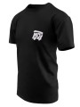 T-shirt czarny z haftowanym białym logo MDP