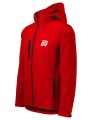 Softshell kurtka czerwona z haftowanym logo MDP męska