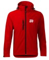 Softshell kurtka czerwona z haftowanym logo MDP męska