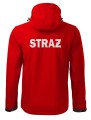 Softshell kurtka czerwona z haftowanym logo MDP męska