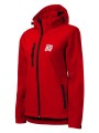 Softshell kurtka czerwona z haftowanym logo MDP damska