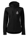 Softshell kurtka czarna z haftowanym logo OGNIK damska