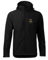 Softshell kurtka czarna z haftowanym logo OSP męska