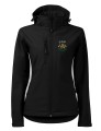 Softshell kurtka czarna z haftowanym logo OSP damska