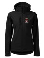 Softshell kurtka czarna z haftowanym logo PSP JRG