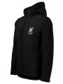 Softshell kurtka czarna z haftowanym logo FOREST GUARD męska