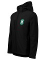 Softshell kurtka czarna z haftowanym logo FOREST GUARD męska