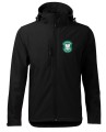 Softshell kurtka czarna z haftowanym logo FOREST GUARD męska