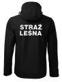 Softshell kurtka czarna z haftowanym logo FOREST GUARD męska