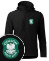 Softshell kurtka czarna z haftowanym logo FOREST GUARD męska
