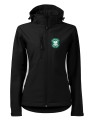 Softshell kurtka czarna z haftowanym logo FOREST GUARD damska