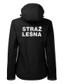 Softshell kurtka czarna z haftowanym logo FOREST GUARD damska