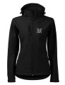Softshell kurtka czarna z haftowanym logo SW damska