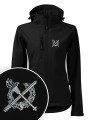 Softshell kurtka czarna z haftowanym logo SW damska
