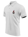 Koszulka POLO biała z haftowanym logo PSP JRG
