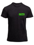 T-shirt czarny z odblaskowym napisem STRAŻ męski