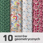 Wzory GEOMETRYCZNE - Tkanina wodoodporna Oxford z nadrukiem produkt PL